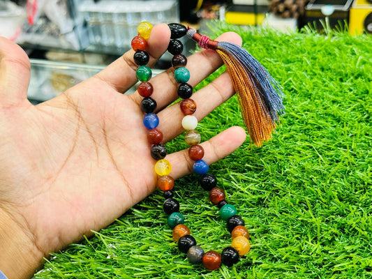 Mix Color Aqeeq Tasbih - A Vibrant and Sacred Companion