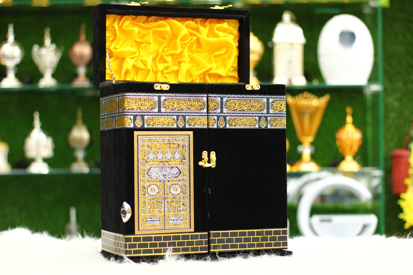 Black Khana Kaba Box Quran Pak - Premium Edition