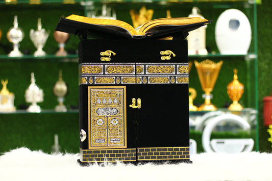 Black Khana Kaba Box Quran Pak - Premium Edition