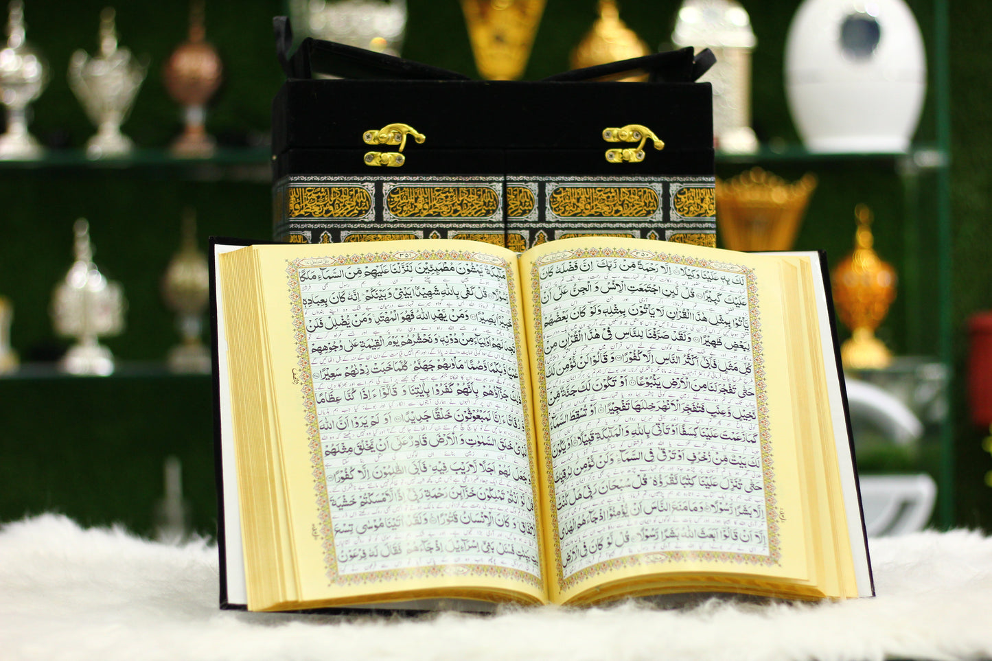 Black Khana Kaba Box Quran Pak - Premium Edition