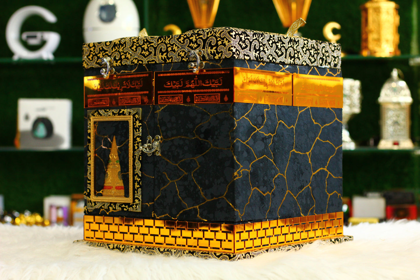 Khana Kaba Design Fancy New Box Quran Pak - A Sacred and Elegant Way to Carry Your Faith