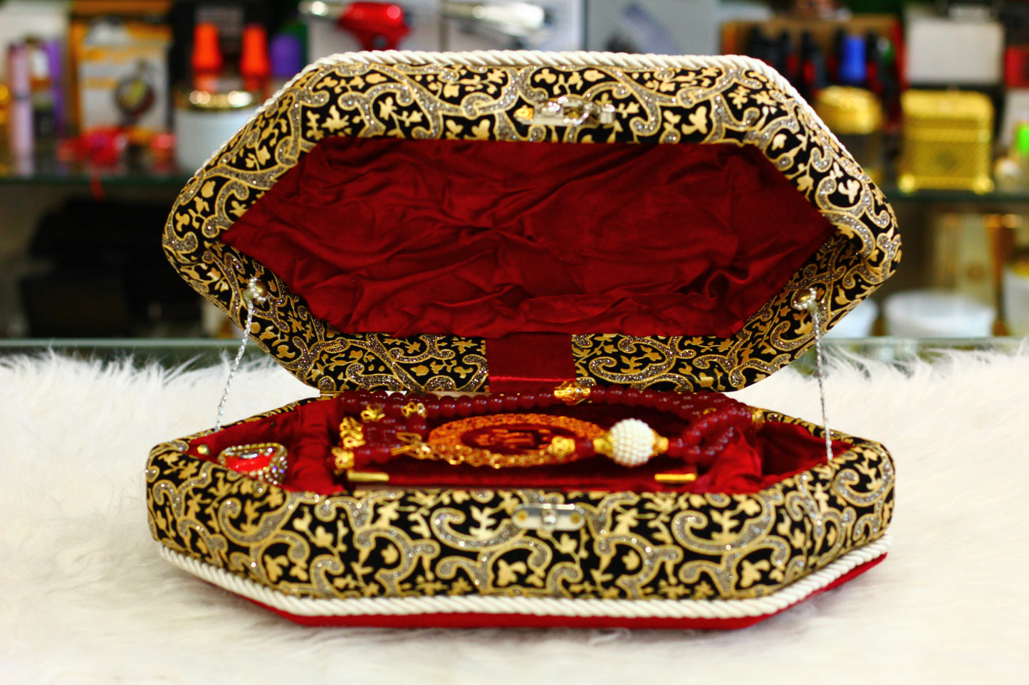 Red Quran Pak with Stylish Box - A Bold and Sophisticated Way to Carry Your Faith