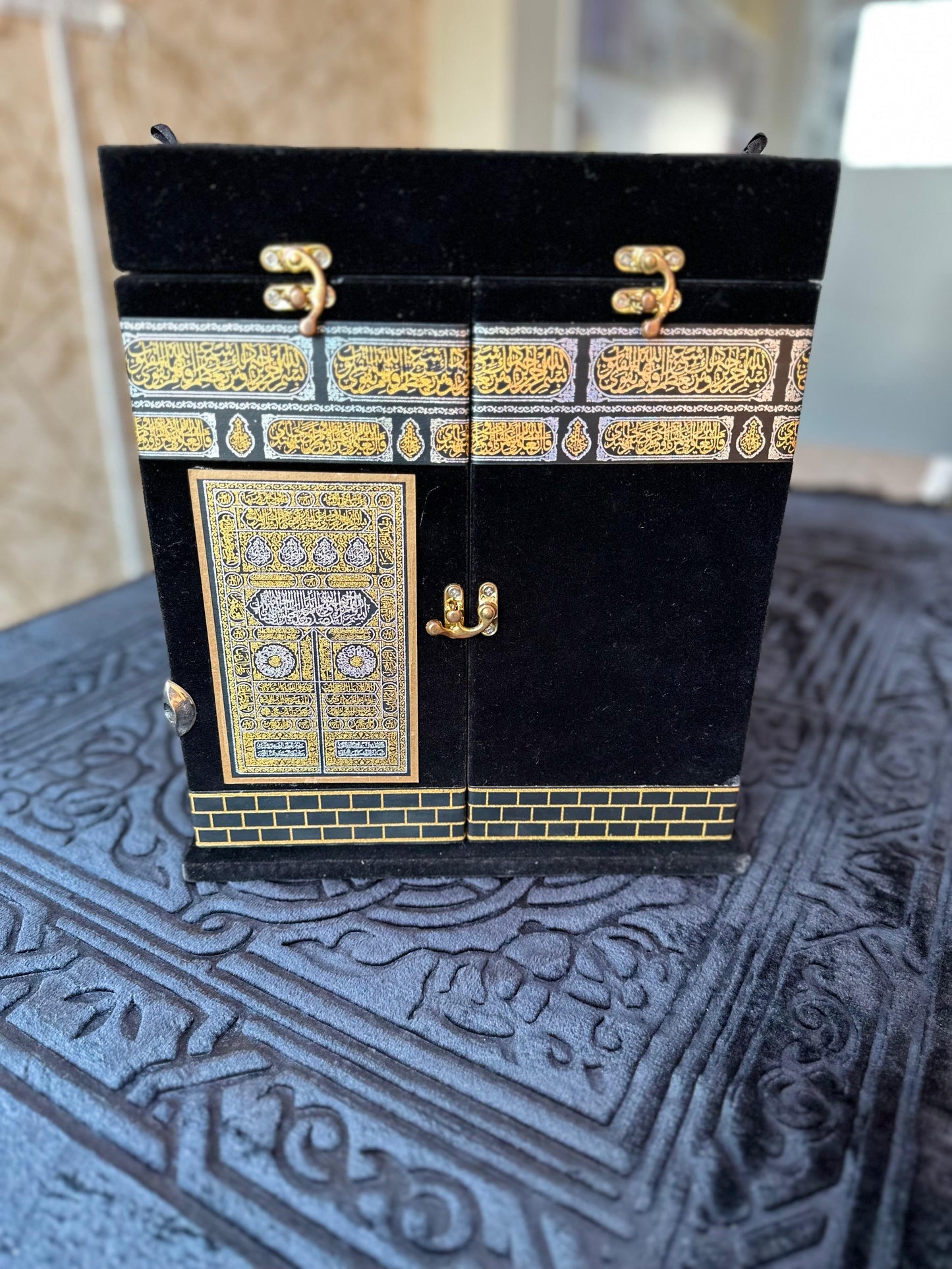 Ghilaf-e-Kaba Design Quran Pak with Premium Bag