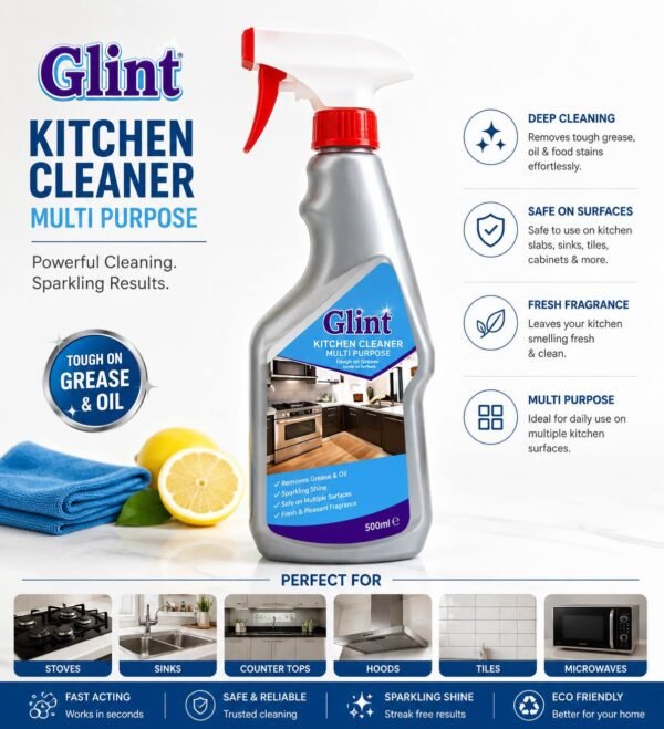 Kitchen Cleaner Multi Purpose 500ml | Powerful Grease & Oil Remover | Kitchen Surface Cleaner Spray [[Pre-Order/Promise to Sell  Order subject to confirmation & cancellation]] premium Quality