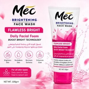 Mec Brightening Face Wash Flawless Bright Daily Facial Foam 100g [[Pre-Order/Promise to Sell  Order subject to confirmation & cancellation]] premium Quality