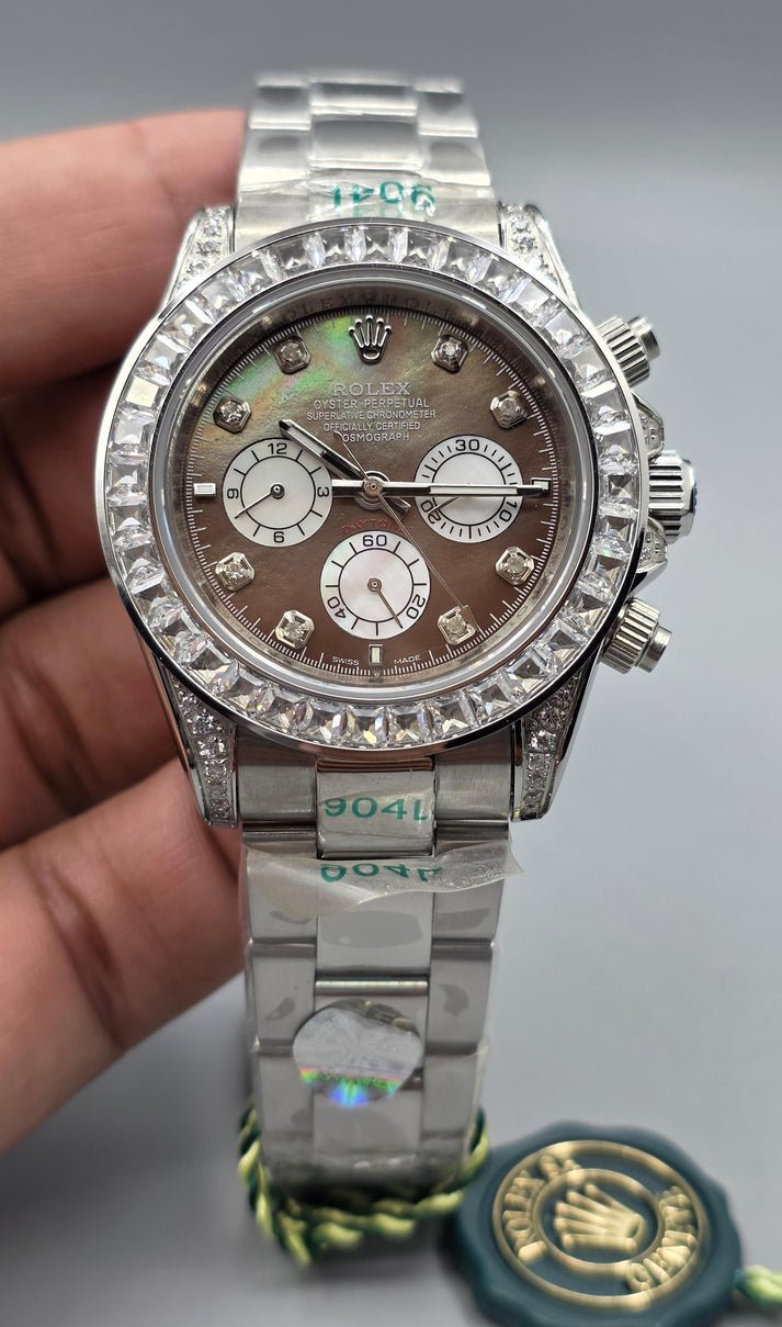 Premium Stainless Steel Diamond-Style Cosmograph Luxury Watch - Image 3