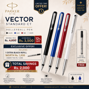 Parker Vector Standard CT Rollerball Pen – Red / Black / Blue / White  1 review