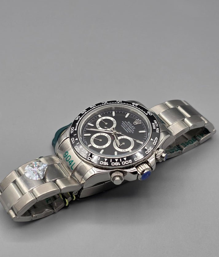 Premium Stainless Steel Black Dial Cosmograph Luxury Watch - Image 4