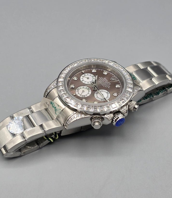 Premium Stainless Steel Diamond-Style Cosmograph Luxury Watch - Image 2