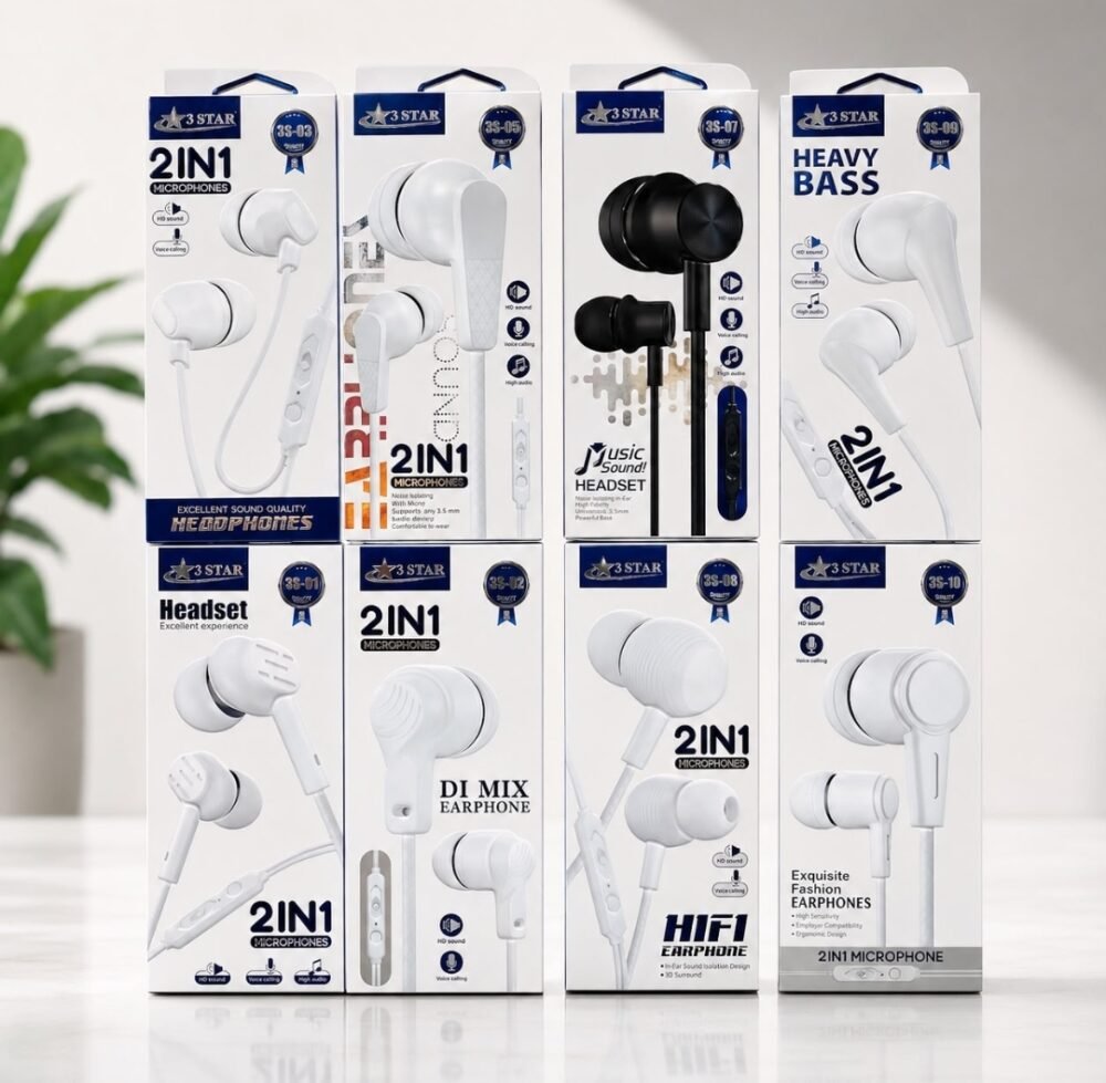 3 Star 2-in-1 Dual Microphone Handsfree -